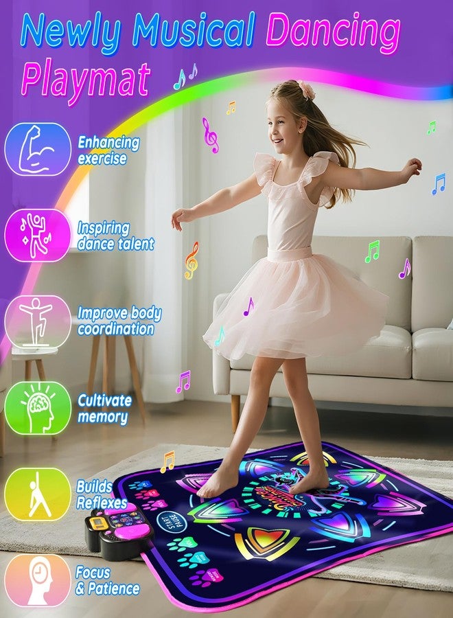 MOMUSE Kids Dance Mat with Display & Lockable Levels, 2 Challenge Modes Electronic Dance Pad 6 Volume Levels Built-in Music Toy Musical Mat, Christmas Birthday Gift for 3-12 Years Girls Boys - Image 3